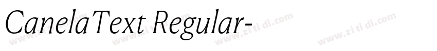 CanelaText Regular字体转换